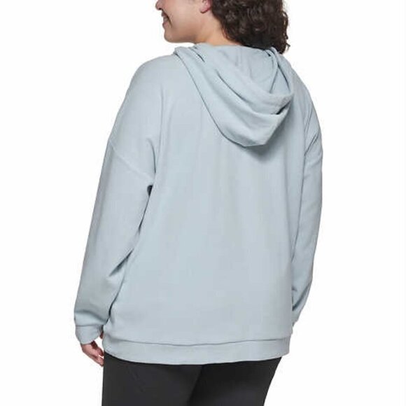 *2/$25* Marc New York Women's Light Blue Midweight Hoodie Plus Size 2X - Picture 3 of 7